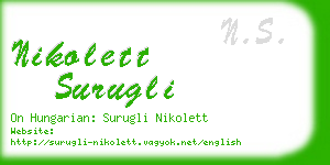 nikolett surugli business card